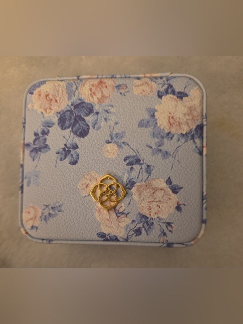 LoveShackFancy Travel Blue Floral Jewelry Box NWT